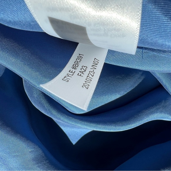 NWT J. Crew Gwyneth V-Neck Slip Dress Cupro-Blend Blue Size 16 - Picture 10 of 13